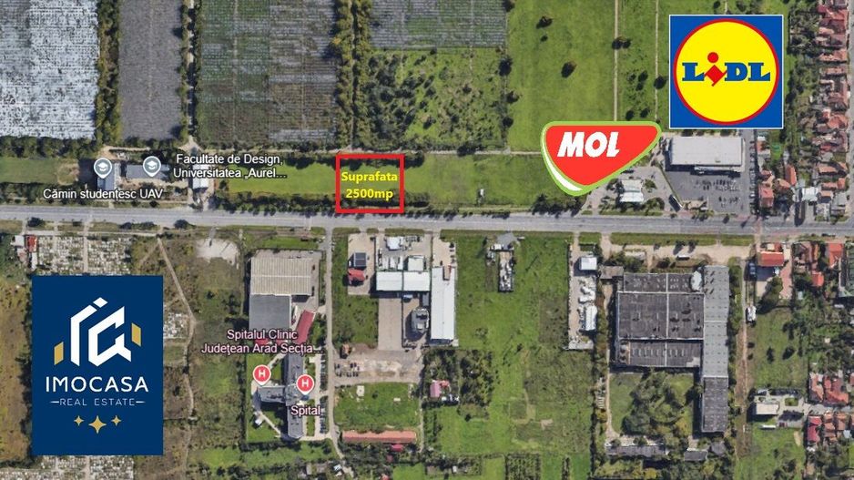 De Vanzare Teren Inravilan Gradiste Arad FS 50ml PUZ bloc S1+S2+P+10E. - Poză 2