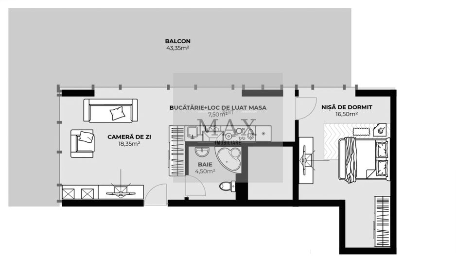 Apartament 2 camere de vânzare | 46,85 | Zona Autogară | Etaj 9 - Poză 1