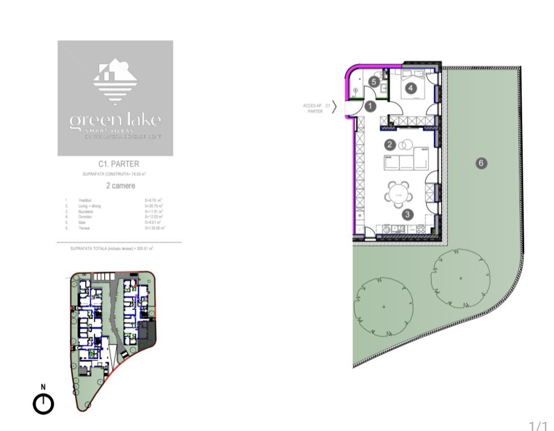Apartament 2 camere cu grădină, prima închiriere – Green Lake Baneasa - Poză 12