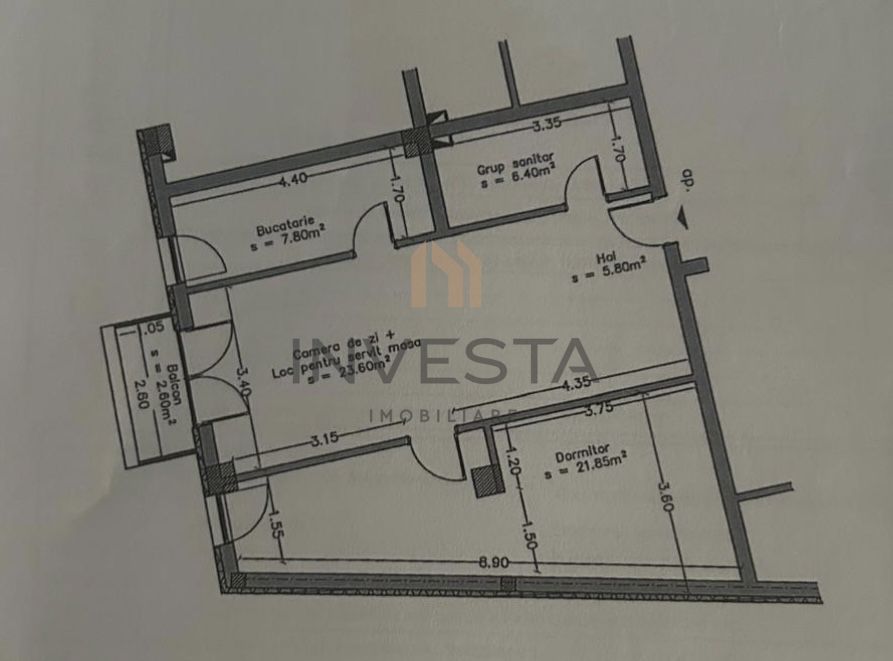 Apartament finisat la cheie! Bloc nou! zona Piata Mihai Viteazu! - Schiță 11