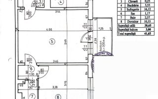 Apartament 2 camere - Craiovita/Orizont - etaj 4/4 - Schiță 7