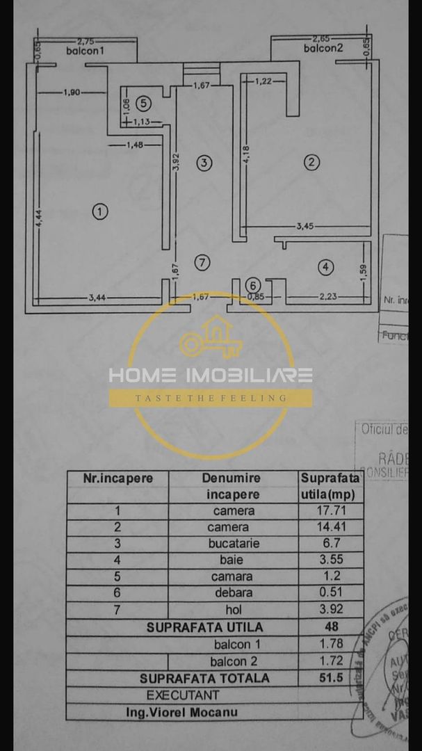 Apartament cu 2 camere / 52mp/ zona Podu Ros - Poză 12