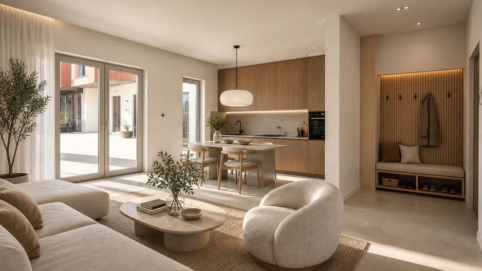 Apartament 2,5 camere, terasă 60 mp, loc de parcare subteran. - Poză 1