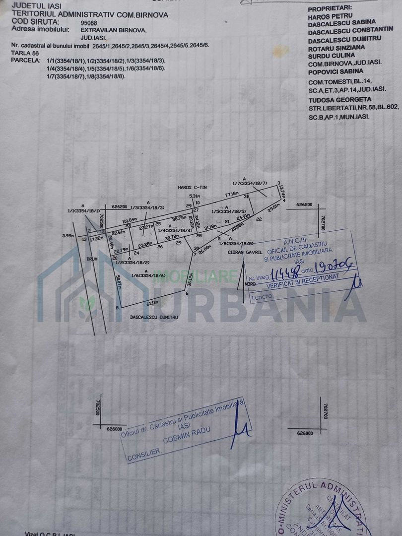 De vanzare teren 1300m patrati in sat Paun,com.Barnova.Pret 14700 euro neg. - Poză 1