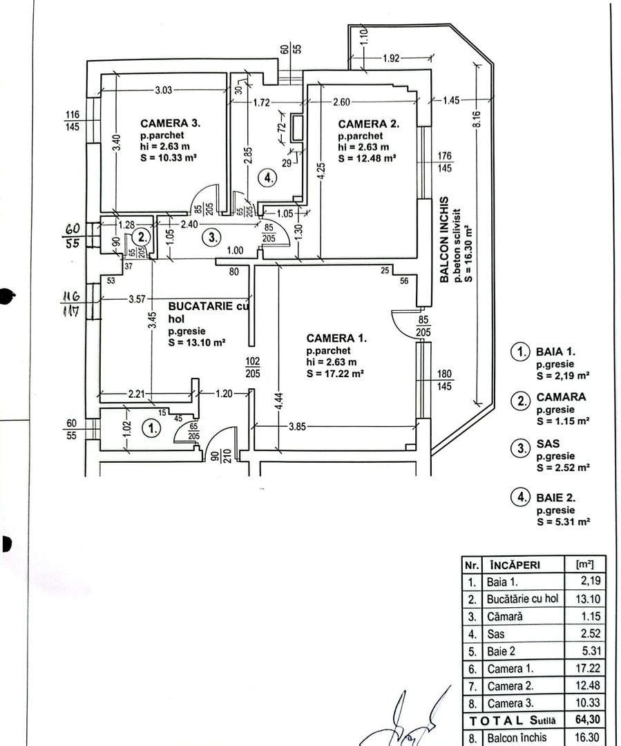 P 1152 - Apartament cu 3 camere în Târgu Mureș, Tudor - Poză 14