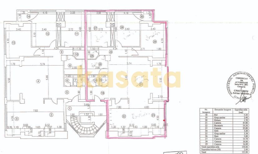 5 Camere | 2 Bai |152mp | Aviatorilor - Schiță 19