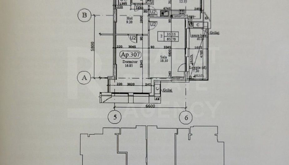 Vânzare, apartament, 2 camere, Bulevardul Europei, Botanica. - Schiță 5