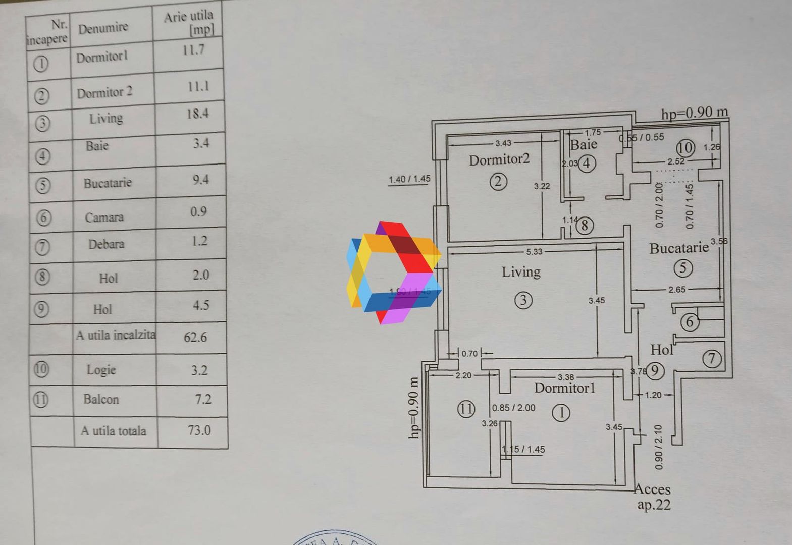 Apartament 3 camere de vânzare Brasov, zona Scriitorilor,  73 mp, Plus-imo.ro - Poză 11
