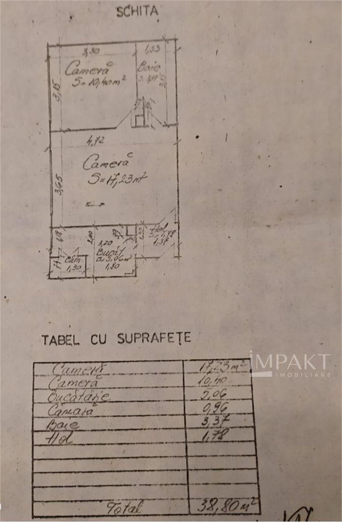Oportunitate investitie ! Apartament cu 2 camere, zona Horea! - Schiță 11