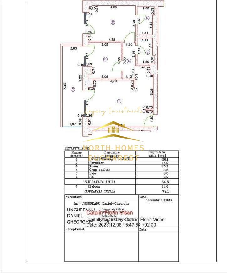 Apartament de vanzare 3 camere-Cortina126 -Pipera-PARCARE - Poză 8