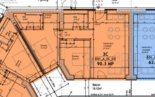 Vânzare, apartament 2 dormitoare, vedere spre lac, One Lake District - Schiță 7