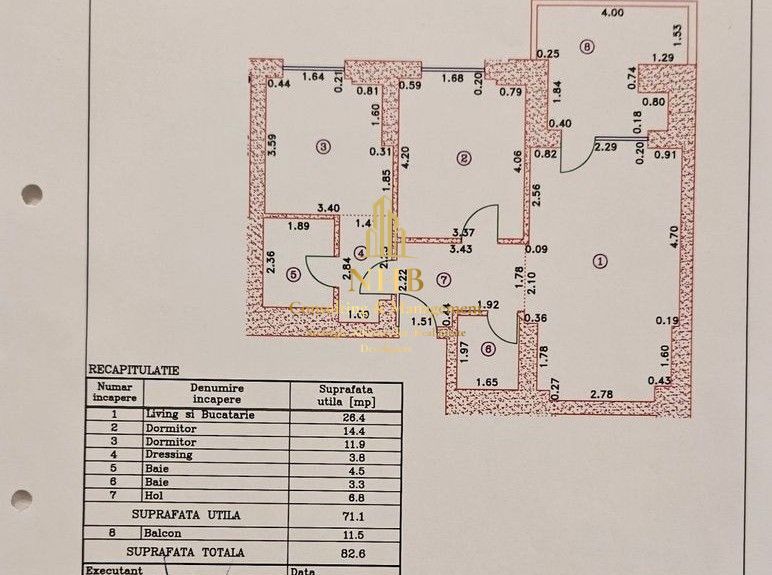 Apartament de vanzare -3 camere -Cortina North - Poză 8