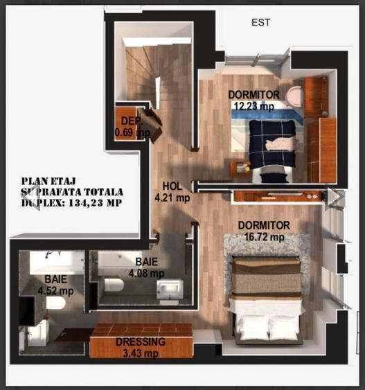 De Vanzare Apartament 3 Camere- Duplex - Drumul Taberei - Poză 14