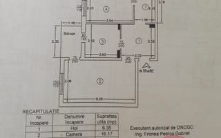 3 CAMERE DECOMANDAT - MOBILAT SI UTILAT - HIDROIZOLATIE - PACURARI - Schiță 17