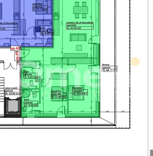 Apartament cu 2 in Complexul Vasile Alecsandri 72E - Poză 2