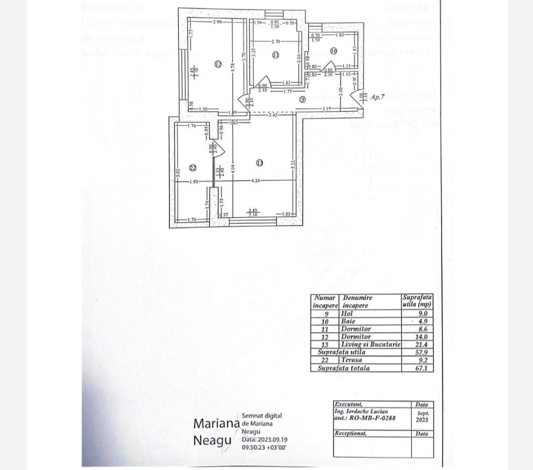 3 camere | Allegoria Colentina | nemobilat | parcare stație electrica - Schiță 13