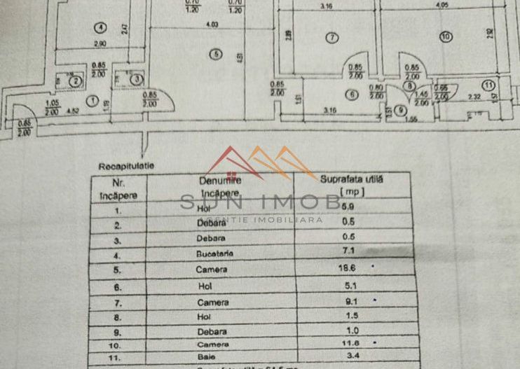 Apartament 3 camere, etaj 3/4, 68 mp, mobilat si utilat, Campina - Poză 6