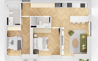 apartament 3 camera lakefield BM3 - Schiță 1