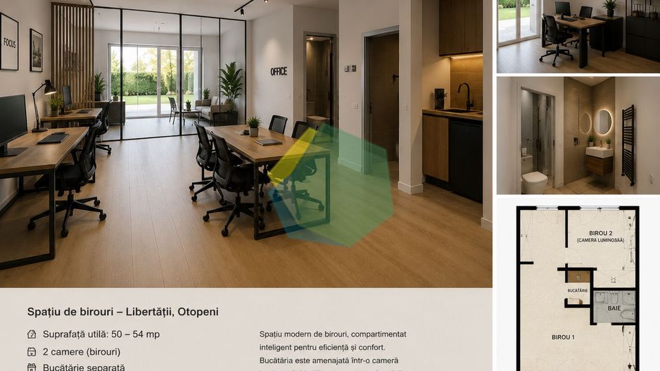 Spații de Birouri Premium cu Grădină Proprie | Libertății, Otopeni | - Poză 2