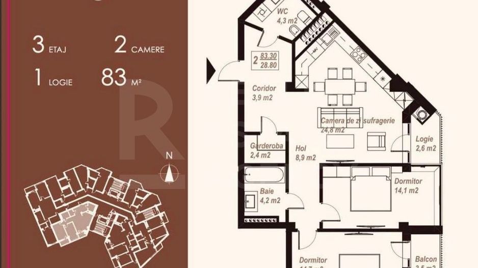 Vânzare apartament 83 mp, strada Basarabia, Ialoveni - Poză 28