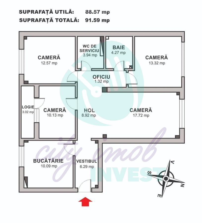 4 camere 92 mp | 2 bai |  Vedere panoramică Stadionul Național - Poză 22