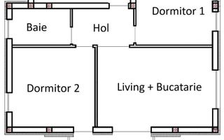 Apartament modern cu 2 dormitoare și living open-space, etaj 1. - Poză 7