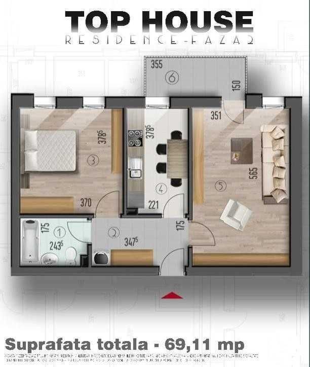 Apartament 2 camere. Decomandat. Loc de parcare. Bld. Metalurgiei. - Poză 8
