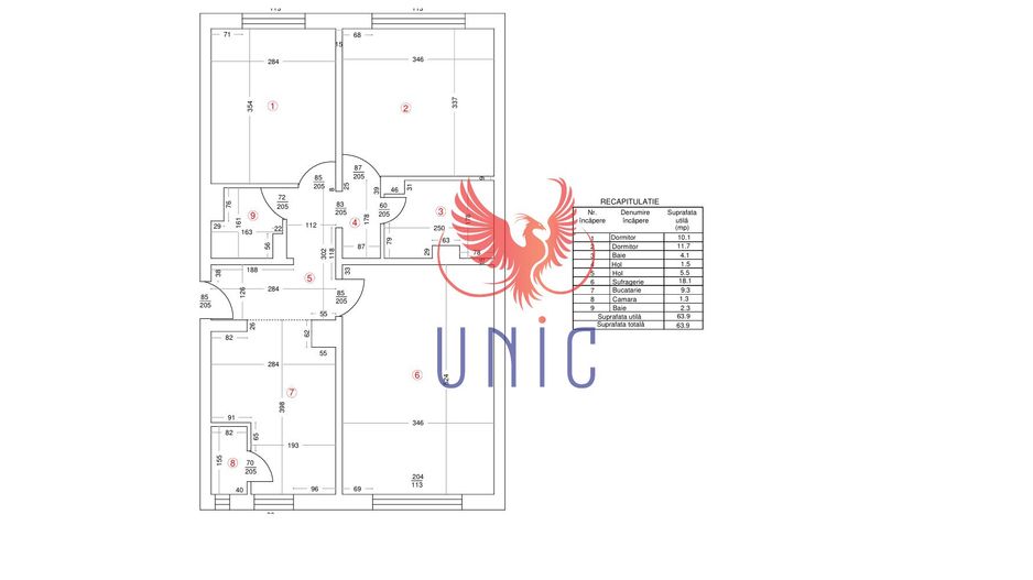 Apartament 3 camere George Enescu Str.Fagaras - Schiță 8