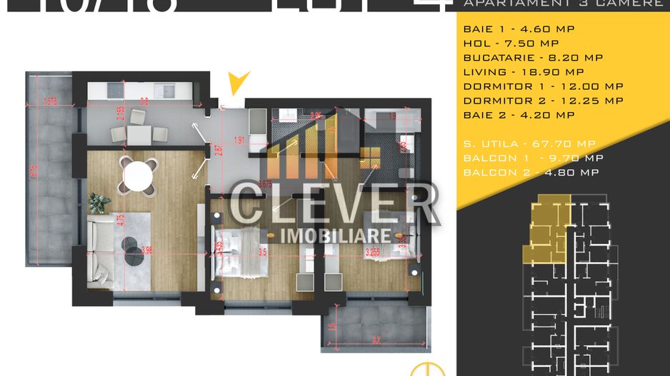 Apartament 3 camere-Metrou Teclu-Theodor Pallady-Sector 3 - Poză 1