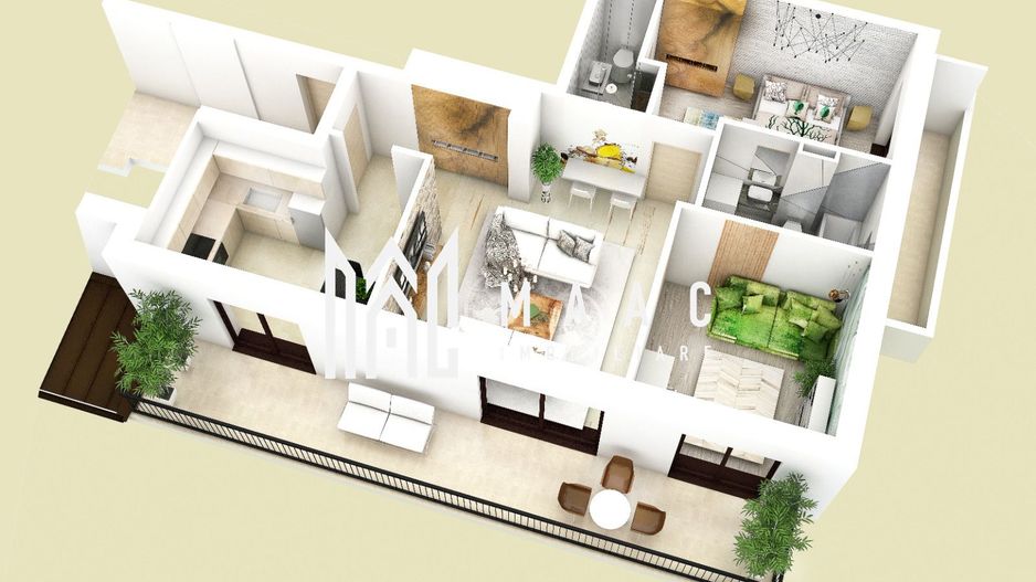 Comision 0% | Apartament 3 camere | Balcon - Poză 1