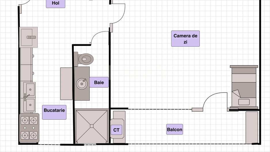 Apartament cu 1 cameră, mobilat și utilat, zona Constantin Brâncuși. - Poză 5