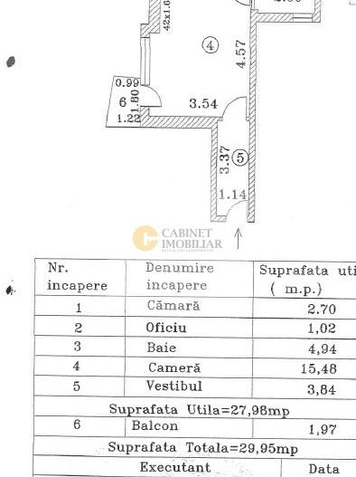 Garsoniera  30 mp |  Piata Romana  |  Balcon Vedere |  Panoramica - Poză 7
