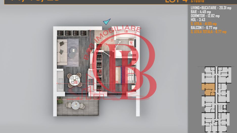 Promo-Ideal Investitie-2 camere-Theodor Pallady Metrou Teclu - Schiță 6