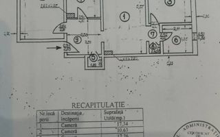 Apartament 3 camere Rahova | Complet mobilat și utilat | Centrală proprie - Schiță 8