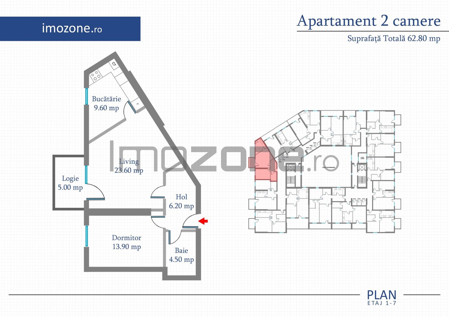 Apartament 2 Camere | 53 mp | Bloc Nou | Metrou Pacii / Preciziei | Militari - Poză 22