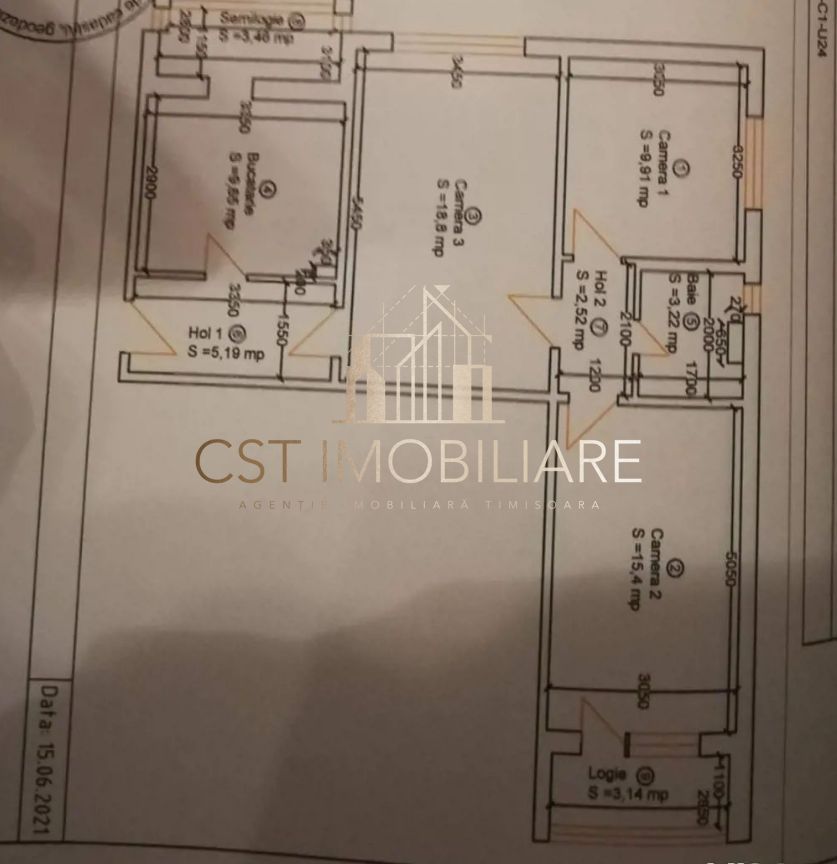 Apartament 3 camere decomandat Complex Studentesc - Poză 10