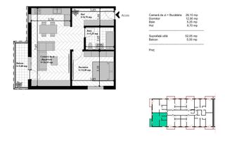 Pret PROMO 2 camere 57 mp  Bucium 87500 euro - Poză 9