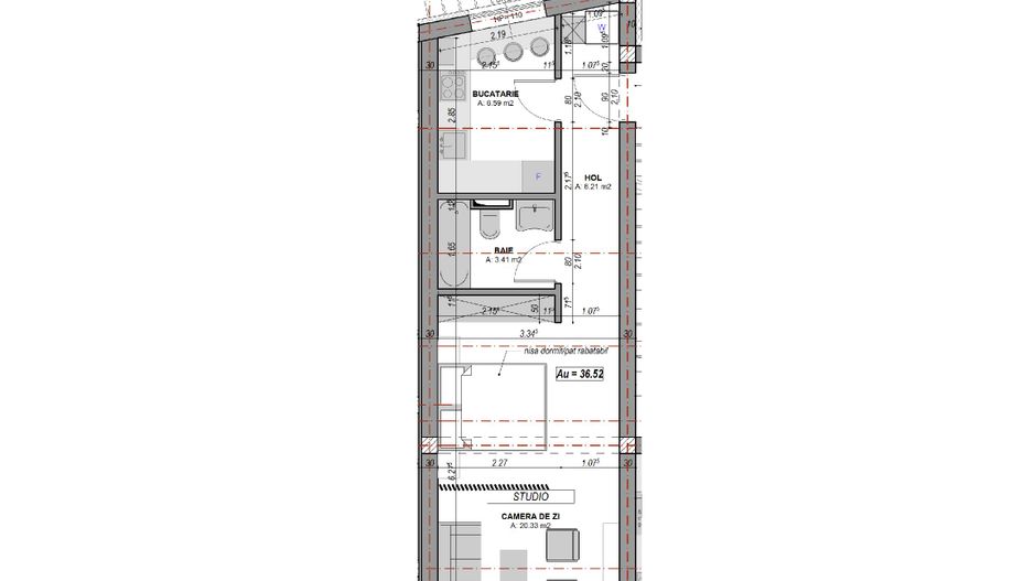 Garsonieră finisată la cheie, decomandată, cu balcon, etaj 1 - Poză 6