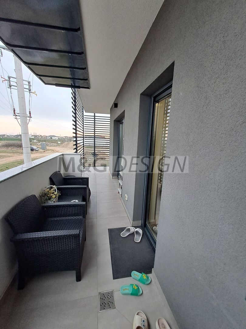 3 camere  bloc nou, 80 mp utili , balcon de 20 m - Poză 27