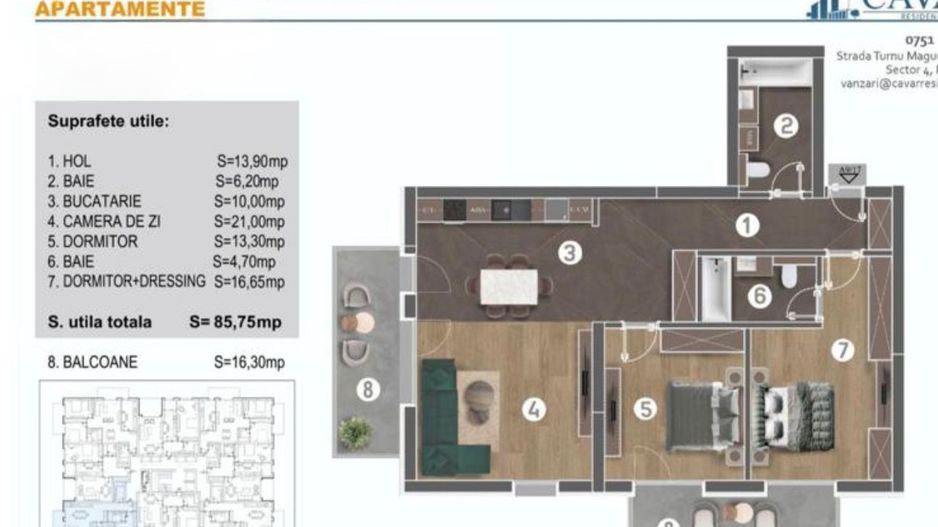 Apartament 3 camere | CAVAR RESIDENCE | LOC PARCARE | OPORTUNITATE - Poză 19