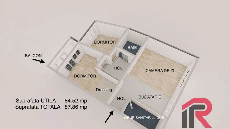 Apartament 3 camere - Nerva Traian - bloc 2000 - Poză 4