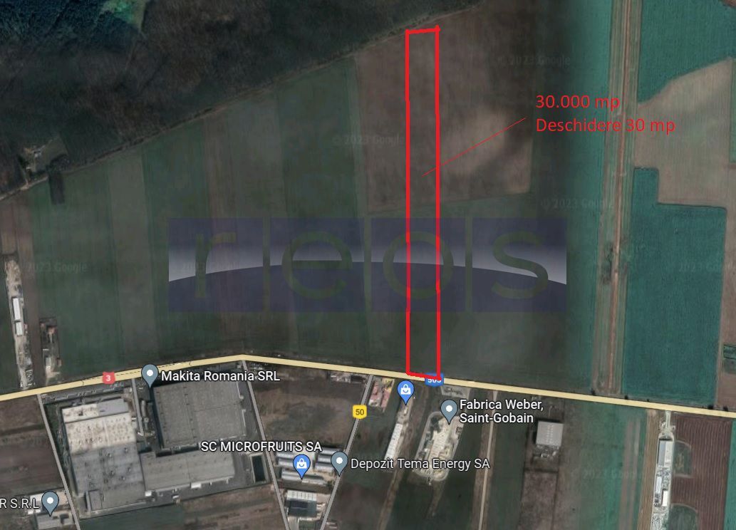 Teren 3H Makita Branesti deschidere 30 mp - Poză 1
