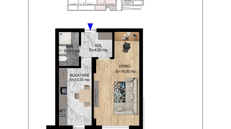 Garsoniera ideala pt  investitie Titan Pallady Metrou Nicolae Teclu - Schiță 5