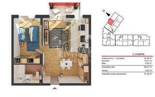Apartament semidecomandat cu 2 camere in cartierul Marasti! - Poză 5