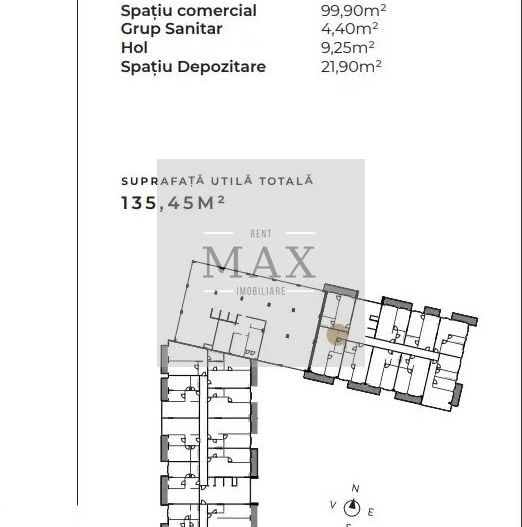 Spațiu comercial de vânzare Mărăști Fabricii 135 mp - Poză 2