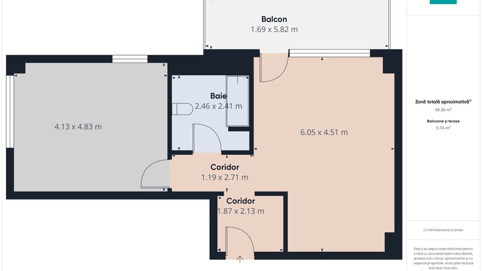 Apartament 2 camere – 58 mp + balcon 10 mp – Nord, Pipera - Poză 5