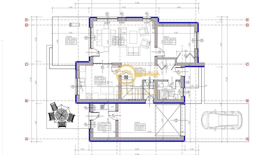 Casa moderna in Selimbar cu garaj- Terasa la parter, 2 balcone la etaj - Schiță 5