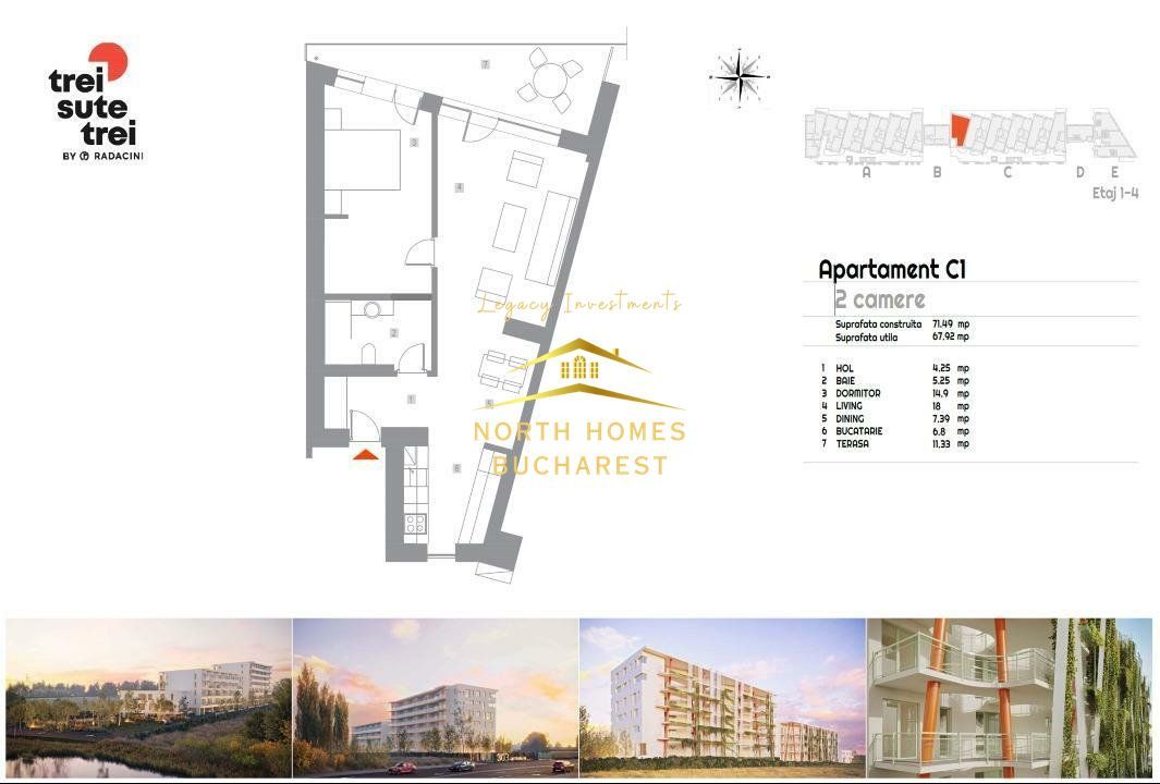 Apartament 2 Camere + 2 AC + Parcare - Complexul  303 by Rădăcini - Poză 14