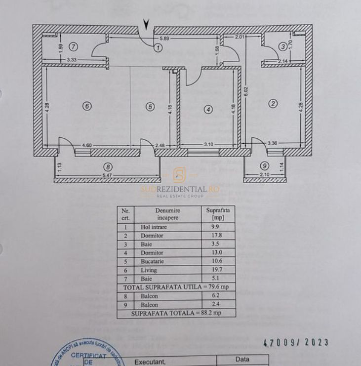 Apartament 3 camere de vanzare – 88.20 mp totali – parcare inclusa - Poză 18
