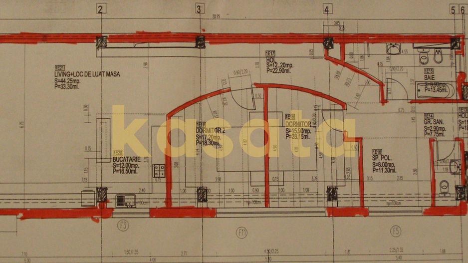4 Camere | Aviatorilor | 134mp  | Parcare | - Schiță 11